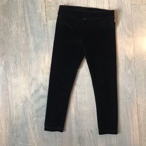 Black Velvet Toddler Leggings Size 3